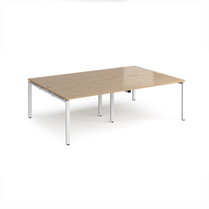 Adapt double back to back desks 1600mm deep - E2416-WH-KO