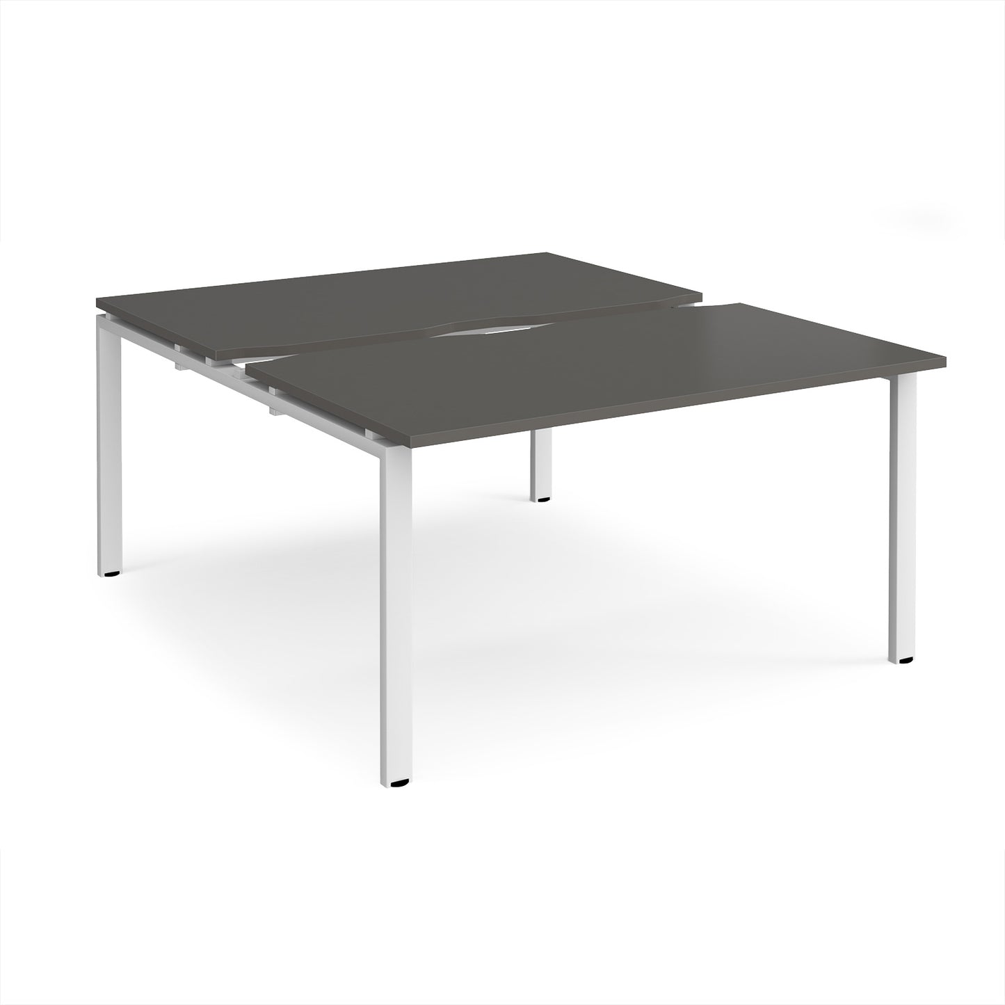 Adapt sliding top B2B desks 1600mm deep - STE1416-WH-OG