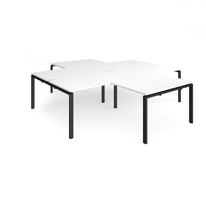Adapt 4 desk cluster with returns - ER28168-K-WH