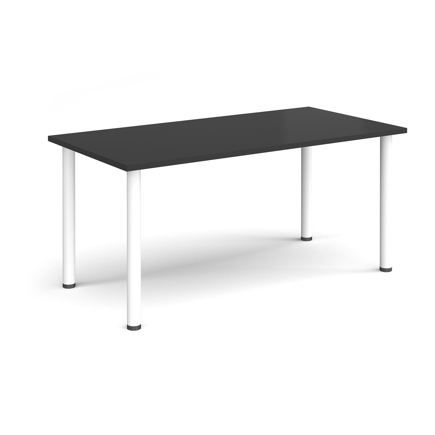 Rectangular radial leg meeting table - DRL1600-WH-BK