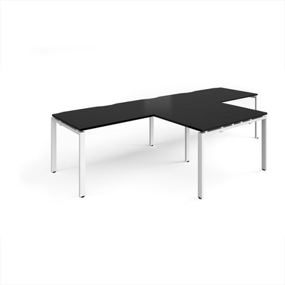 Adapt double desk with returns - ER3288-WH-BK