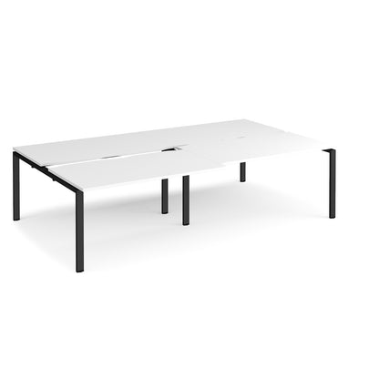Adapt sliding top double B2B desks 1600mm deep - STE2816-K-WH