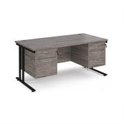 Maestro 25 cantilever 800mm deep desk with 2 & 3 drawer peds