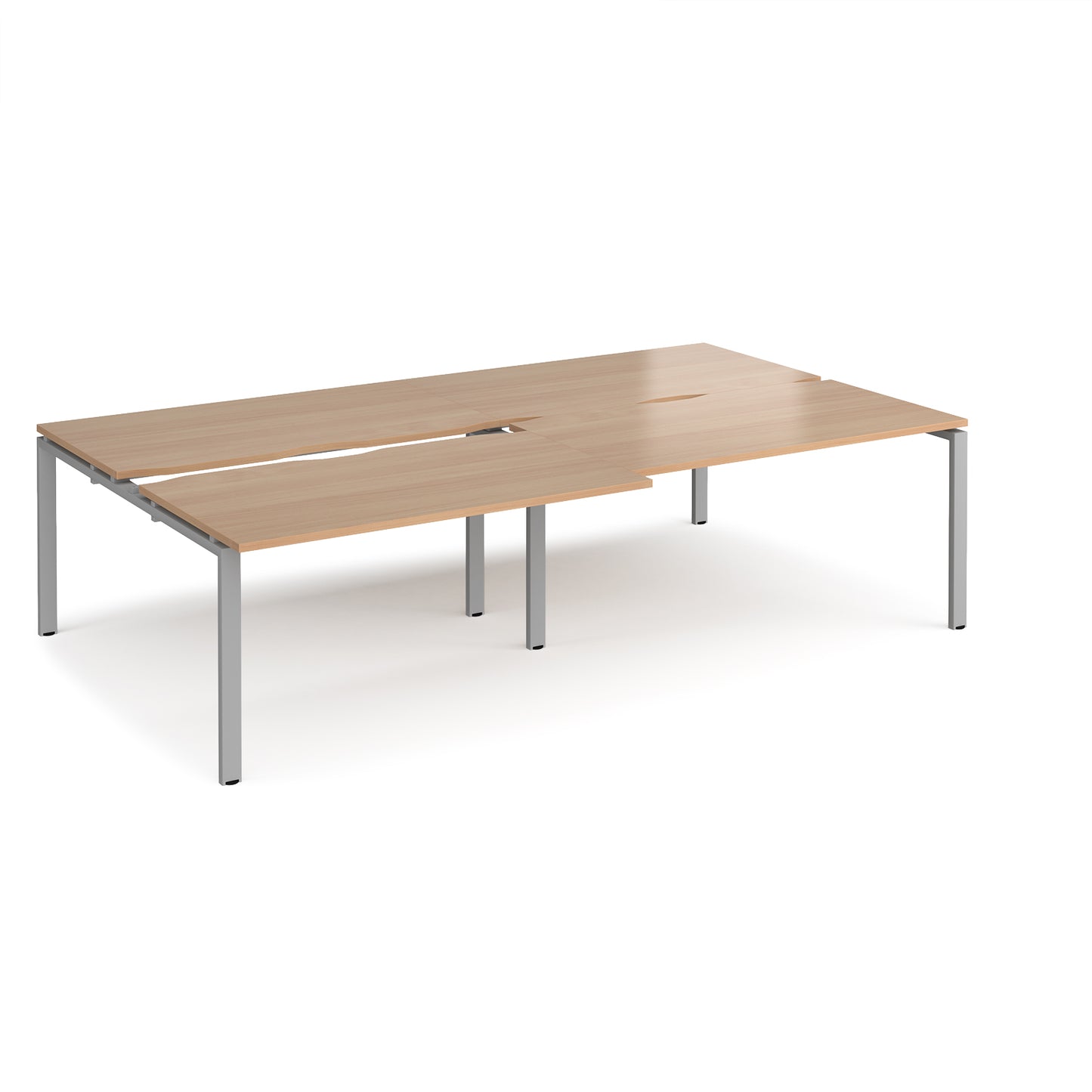 Adapt sliding top double B2B desks 1600mm deep - STE2816-S-B
