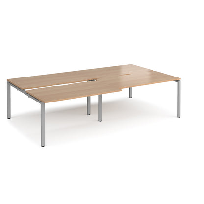 Adapt sliding top double B2B desks 1600mm deep - STE2816-S-B