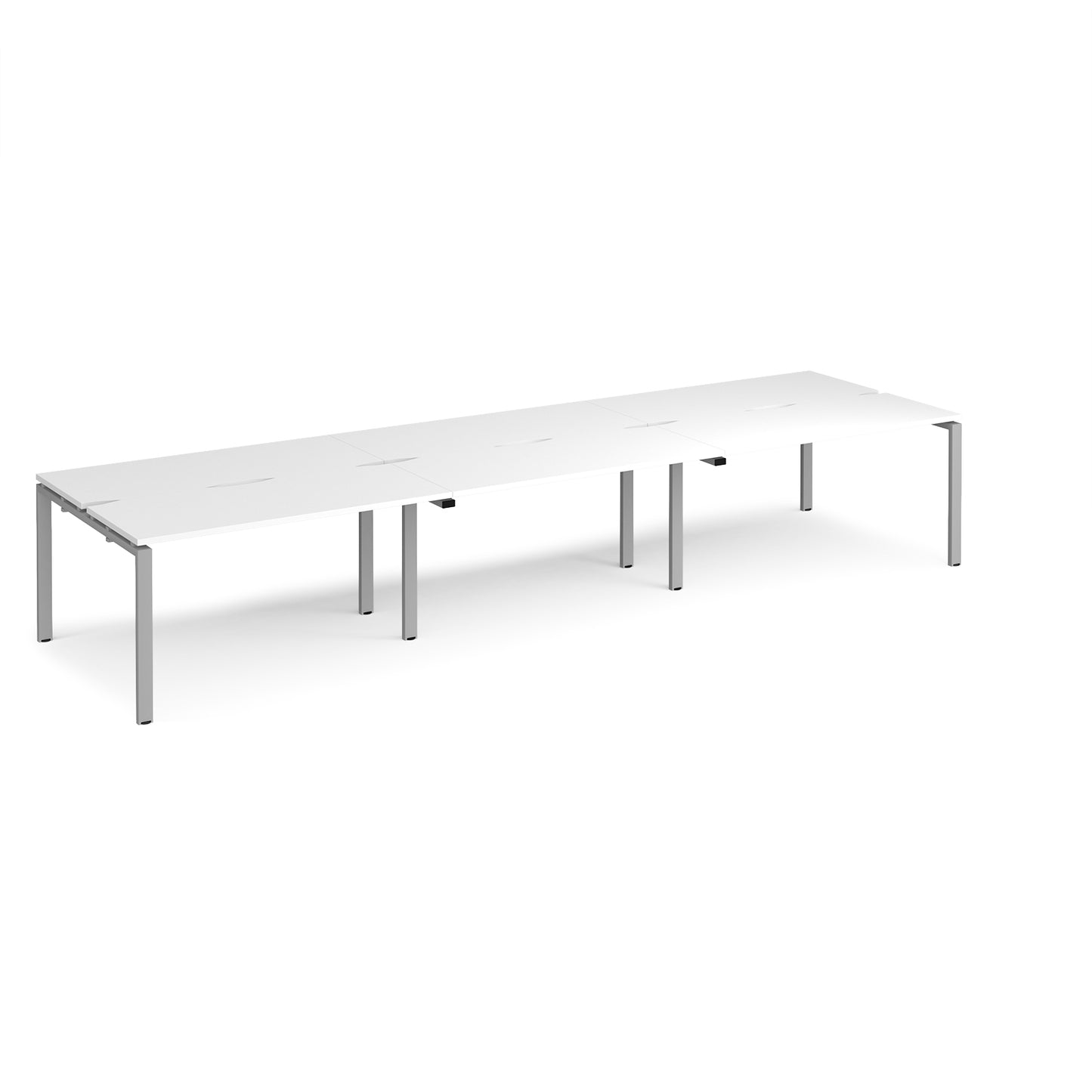 Adapt sliding top triple B2B desks 1200mm deep - STE4212-S-WH