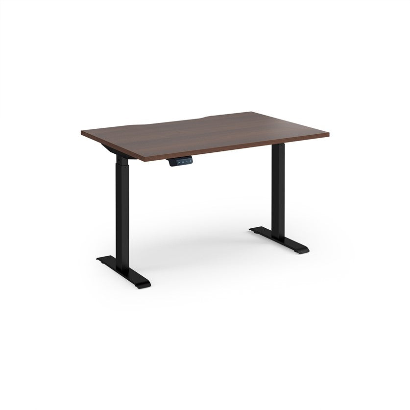 Elev8 contract straight sit-stand desk 800mm deep - grey oak