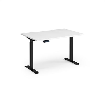Elev8 contract straight sit-stand desk 800mm deep - grey oak
