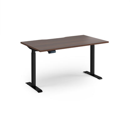Elev8 contract straight sit-stand desk 800mm deep - grey oak