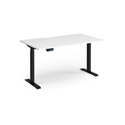 Elev8 contract straight sit-stand desk 800mm deep - grey oak