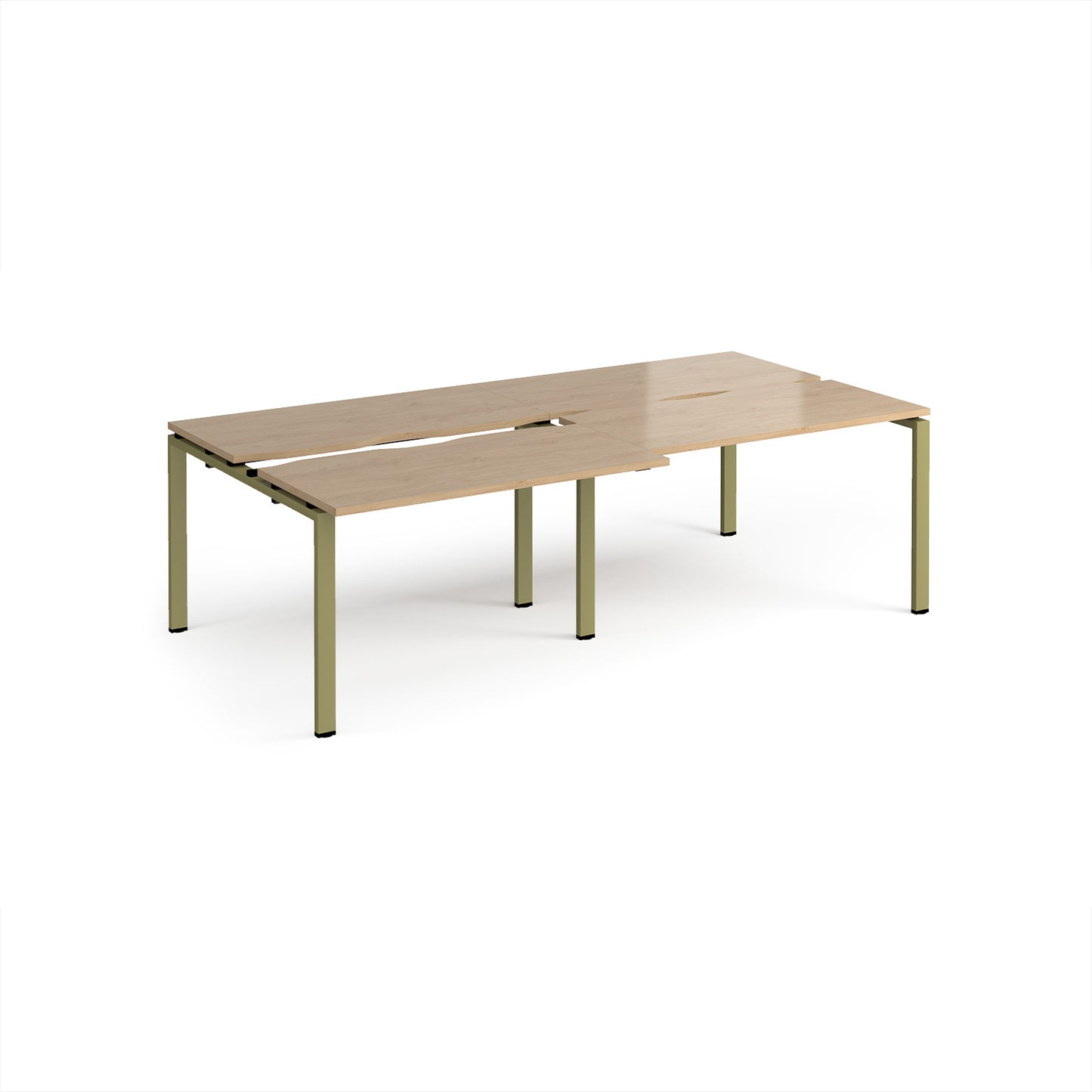 Adapt sliding top double B2B desks 1200mm deep - STE2412-GN-KO