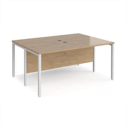 Maestro 25 bench back to back straight desks 1200mm - MB1612BWHKO