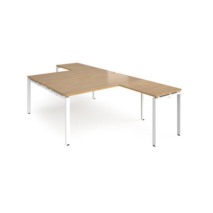 Adapt back to back desk with return - ER16168-WH-O