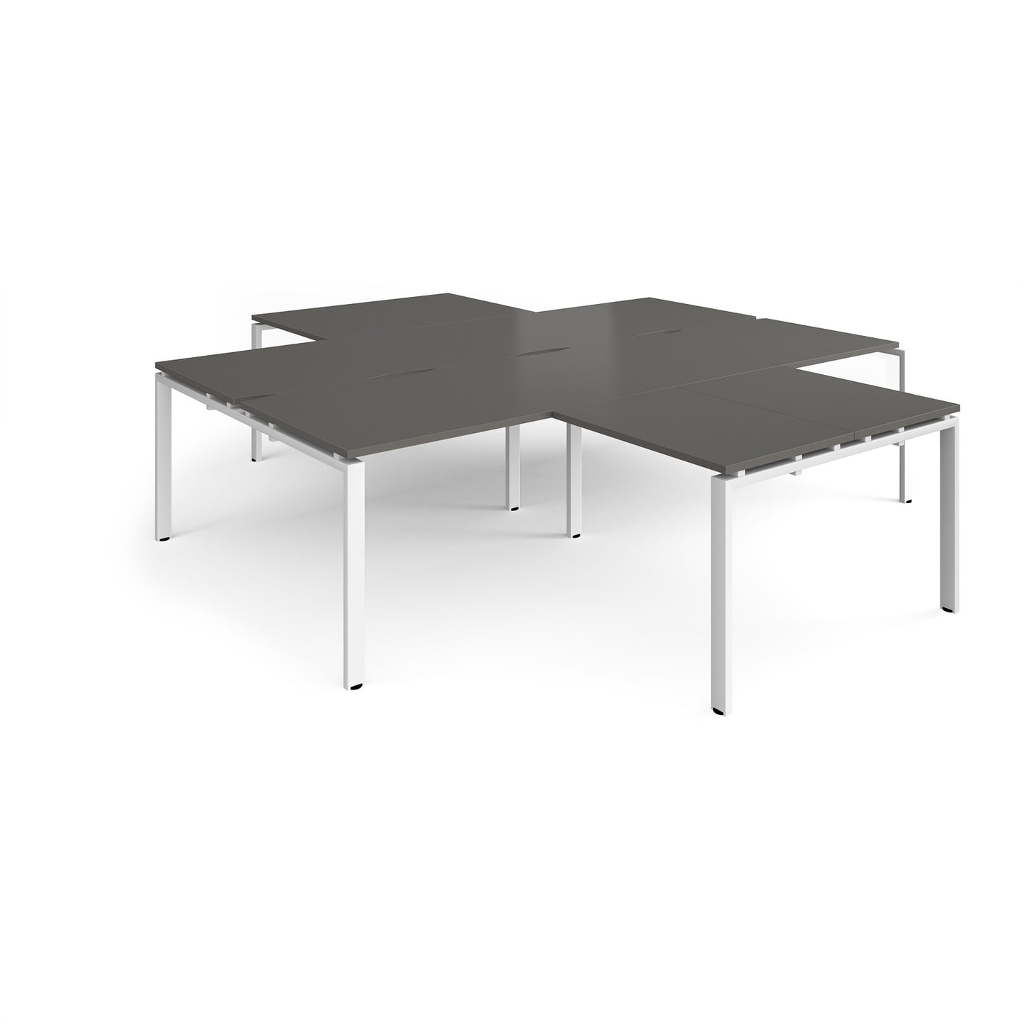Adapt 4 desk cluster with returns - ER28168-WH-OG