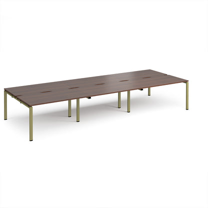 Adapt triple back to back desks 1600mm deep - E4216-GN-W