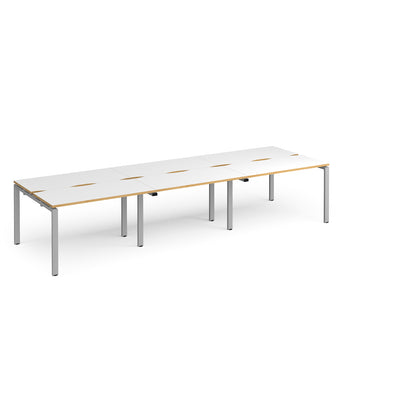 Adapt triple back to back desks 1200mm deep - E3612-S-WO