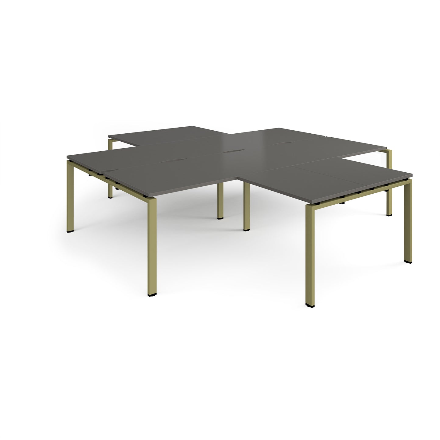 Adapt 4 desk cluster with returns - ER28168-GN-OG
