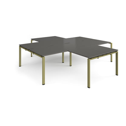 Adapt 4 desk cluster with returns - ER28168-GN-OG