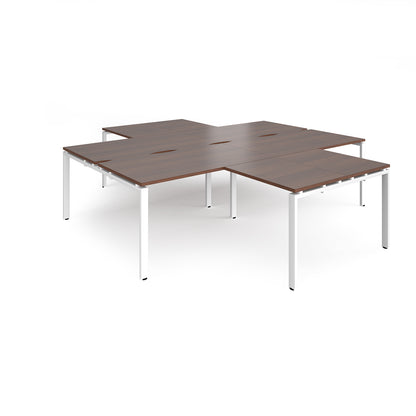 Adapt 4 desk cluster with returns - ER28168-WH-W