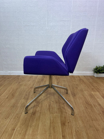 Boss Design Kruze Purple Swivel Tub Chair / Reception / Lounge - UK DELIVERY