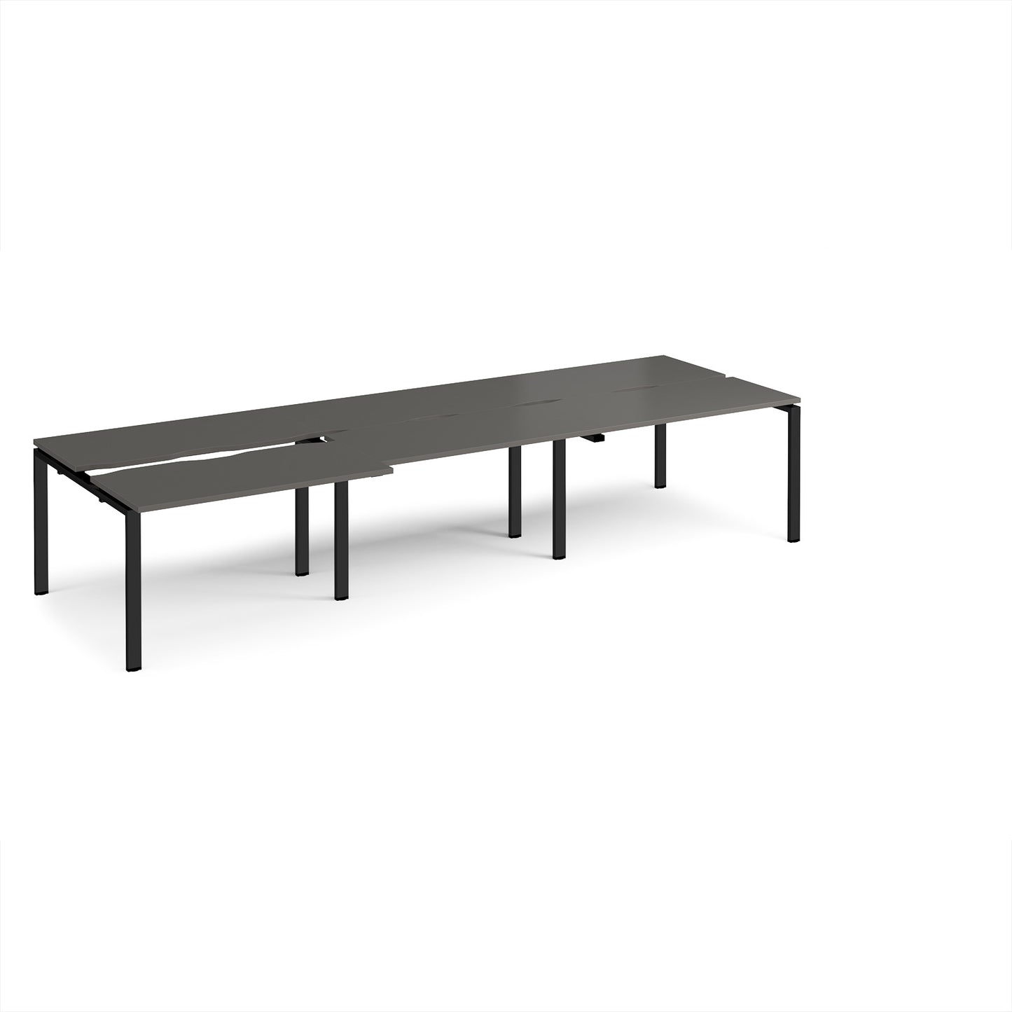 Adapt sliding top triple B2B desks 1200mm deep - STE3612-K-OG