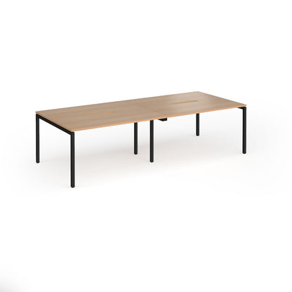 Connex Plus Goal Post Double Back to Back Desks 1200mm deep - GCO2812-K-B