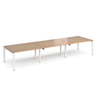 Adapt triple back to back desks 1200mm deep - E4212-WH-B