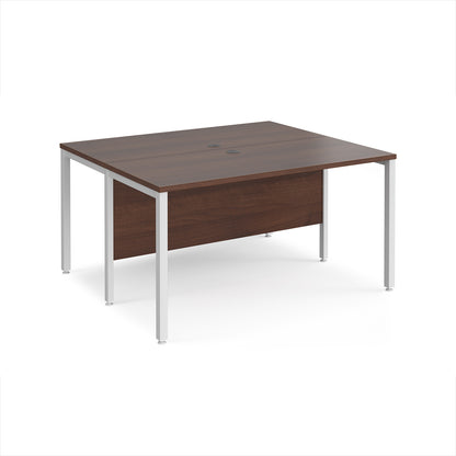 Maestro 25 bench back to back straight desks 1200mm - MB1412BWHW