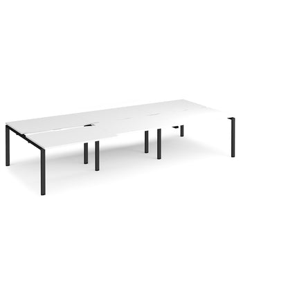 Adapt sliding top triple B2B desks 1600mm deep - STE3616-K-WH