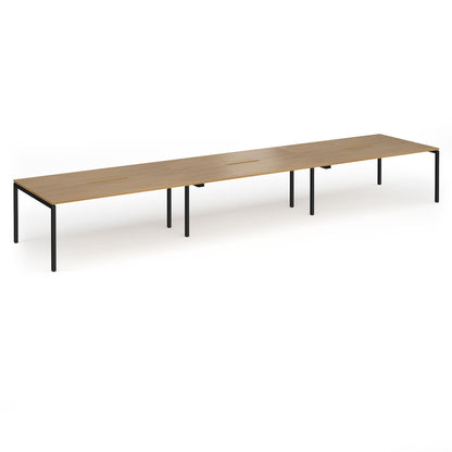 Connex Plus Goal Post Double Back to Back Desks 1200mm deep - GCO5412-K-O