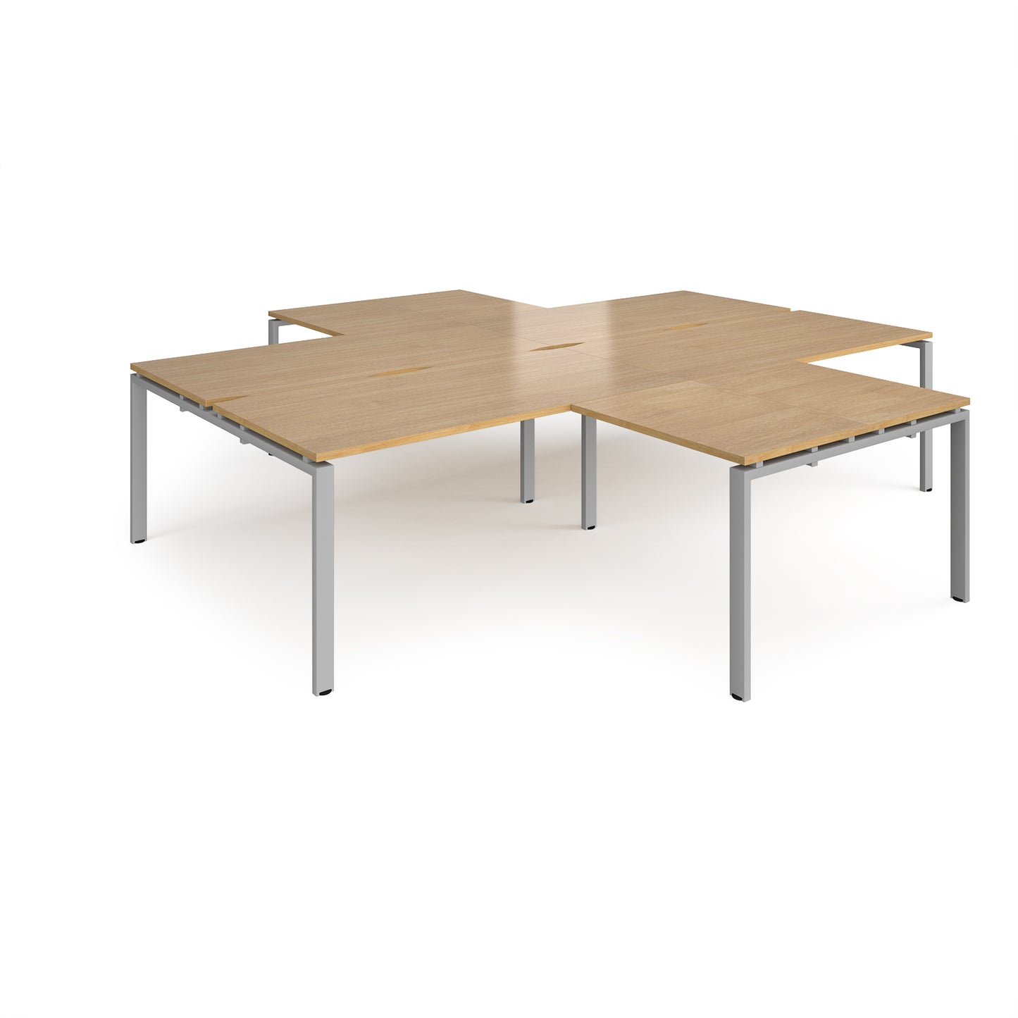 Adapt 4 desk cluster with returns - ER32168-S-O