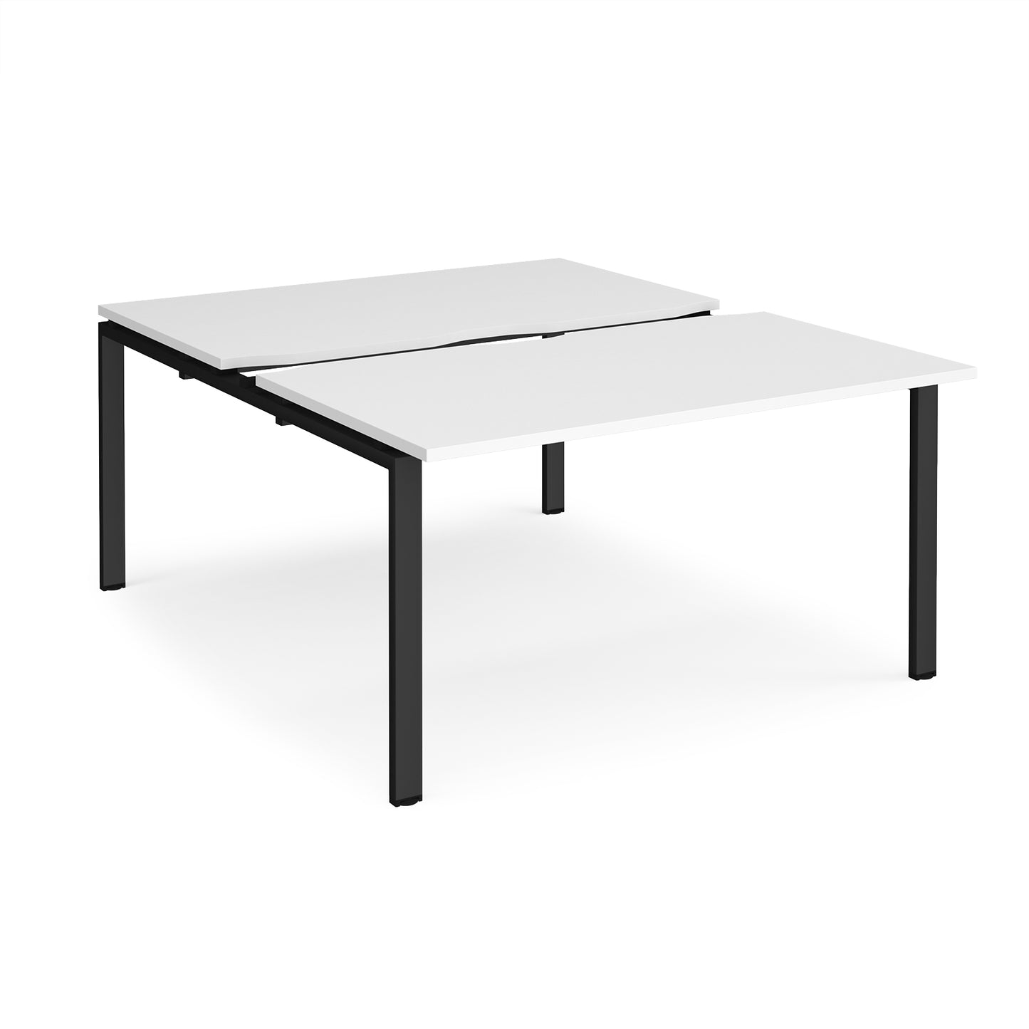 Adapt sliding top B2B desks 1600mm deep - STE1416-K-WH