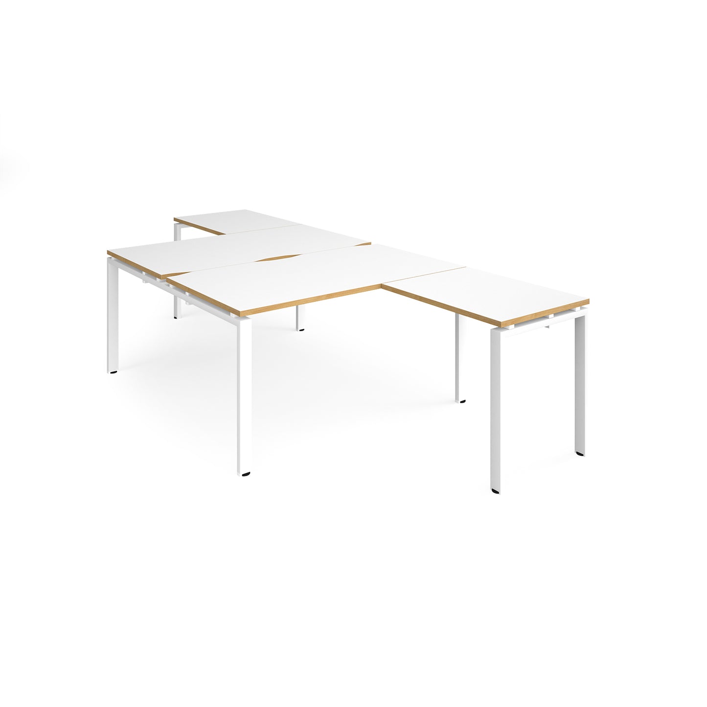 Adapt back to back desk with return - ER14168-WH-WO