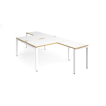 Adapt back to back desk with return - ER14168-WH-WO