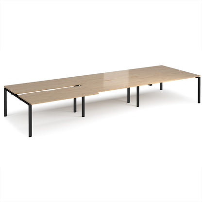 Adapt sliding top triple B2B desks 1600mm deep - STE4816-K-KO