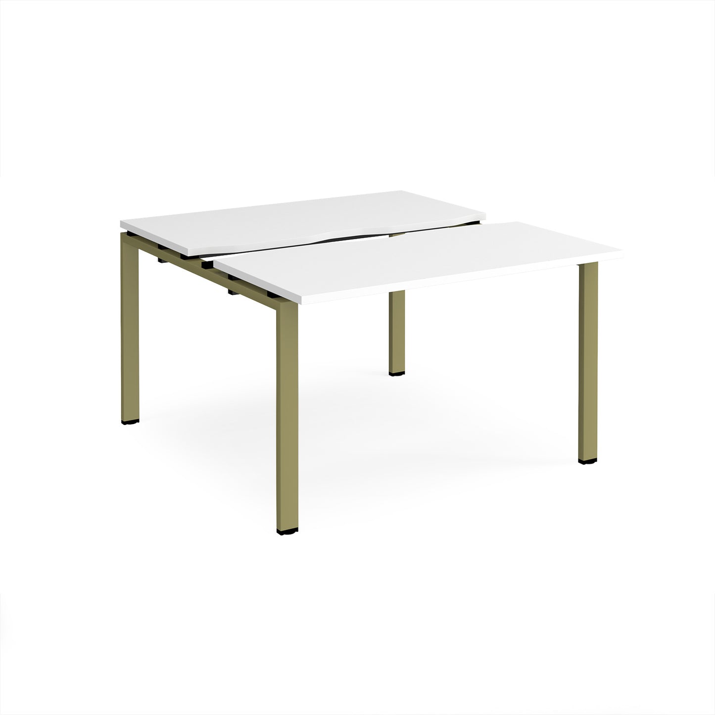 Adapt sliding top B2B desks 1200mm deep - STE1212-GN-WH