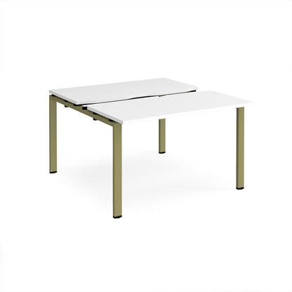 Adapt sliding top B2B desks 1200mm deep - STE1212-GN-WH