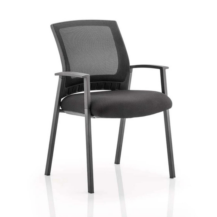 Metro Medium Mesh Back Stacking Visitor Chair with Arms