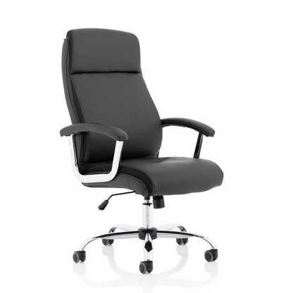 Hatley High Back Black Leather Executive Office Chair with Arms