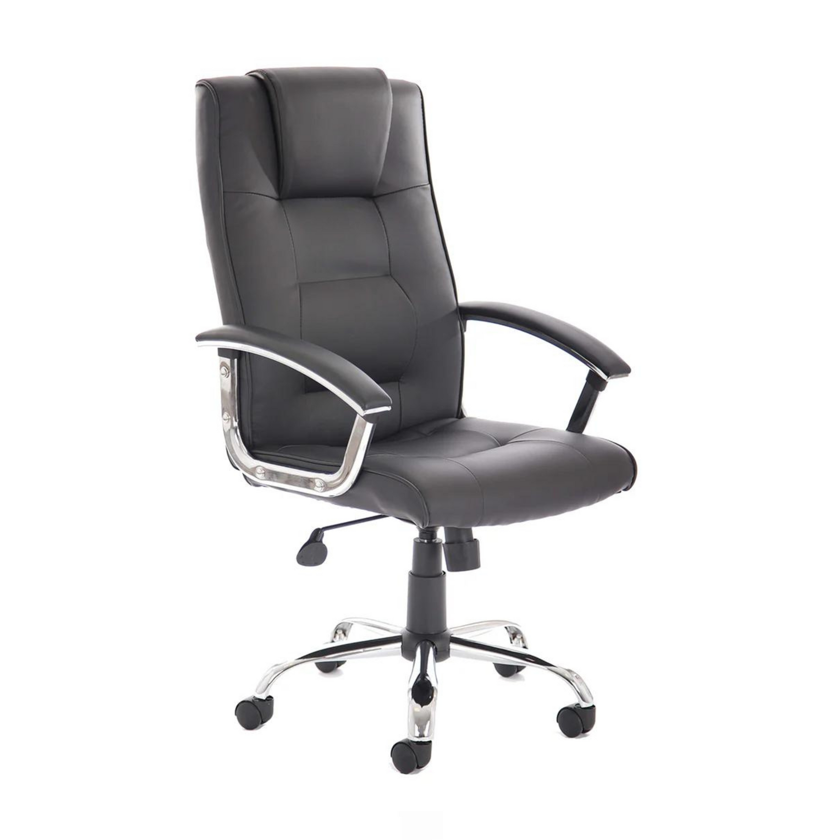 Thrift High Back Executive Black Leather Office Chair with Arms