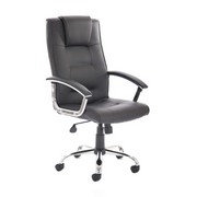 Thrift High Back Executive Black Leather Office Chair with Arms