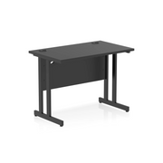 Impulse 1200mm Slimline Desk Cantilever Leg - Black