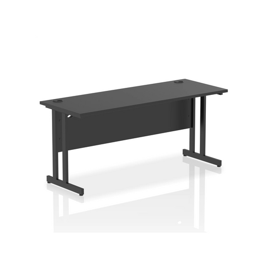 Impulse 1600mm Slimline Desk Cantilever Leg - Black