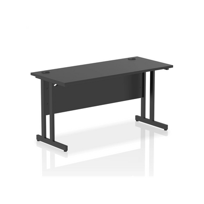 Impulse 1400mm Slimline Desk Cantilever Leg - Black
