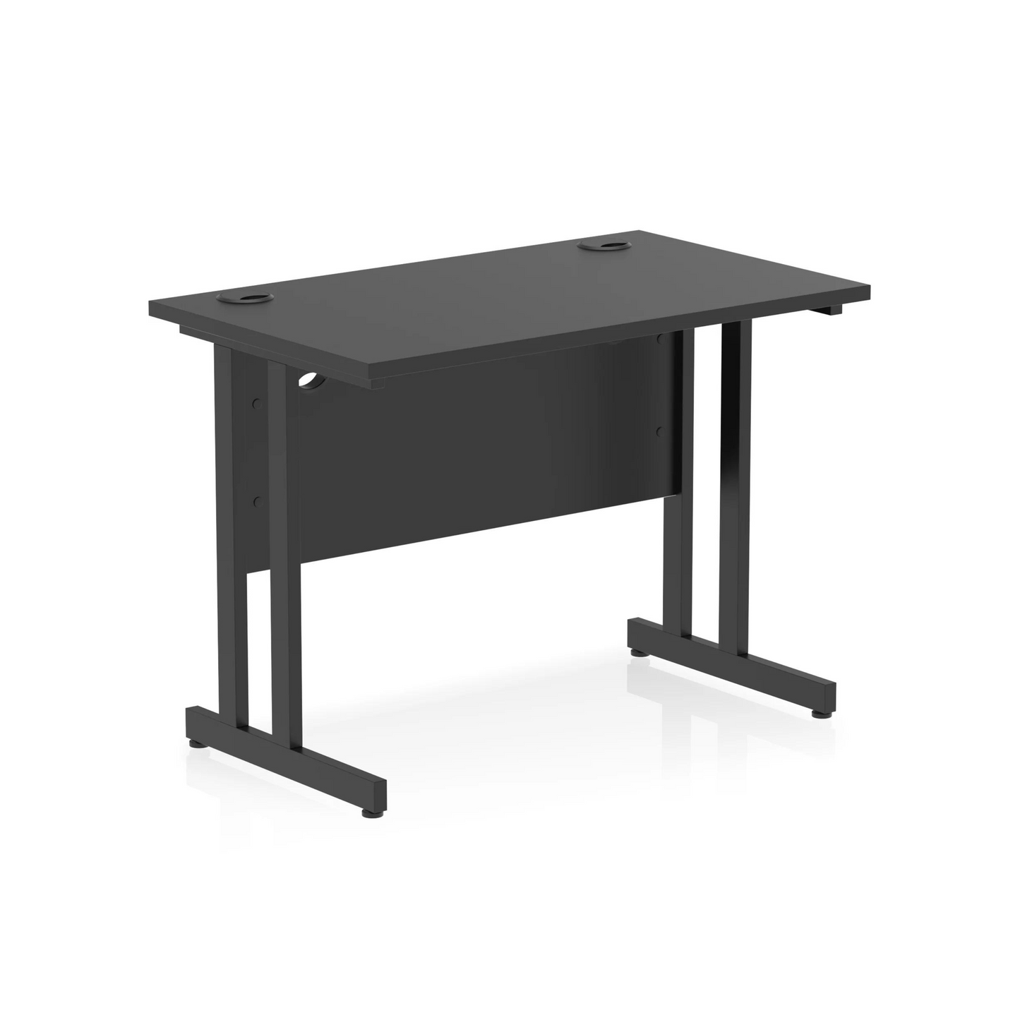 Impulse 1000mm Slimline Desk Cantilever Leg - Black