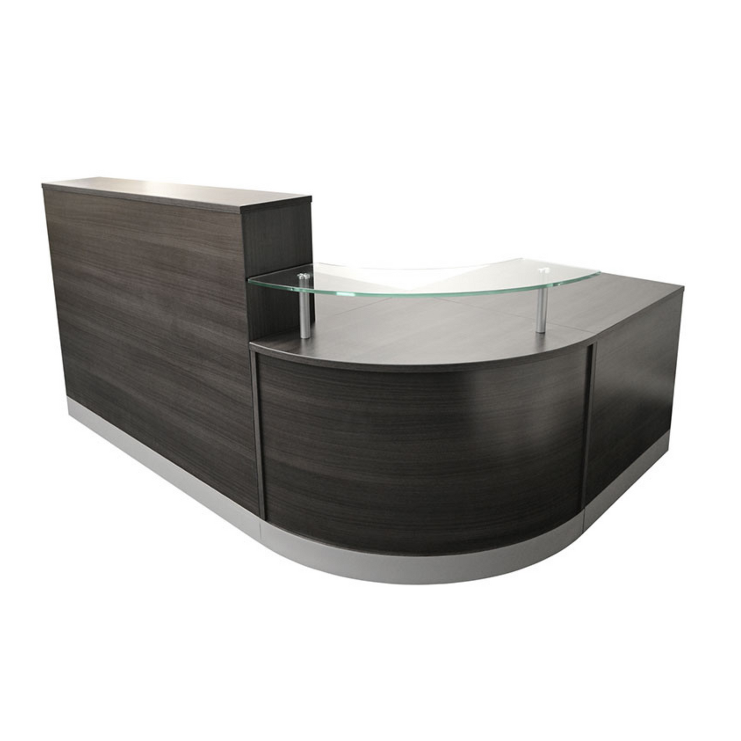 Office Reception Counter In Black & Grey