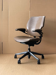 Humanscale Freedom Chair In Brown Patterned Leather - UK Delivery