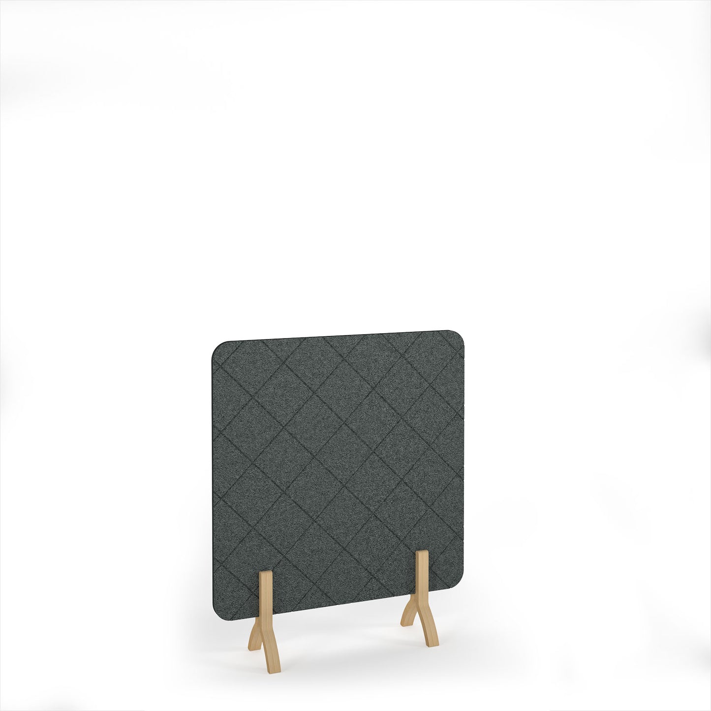 Lattice Acoustic Floor Standing Screen Wooden Legs - LFSC1400-WF-MG