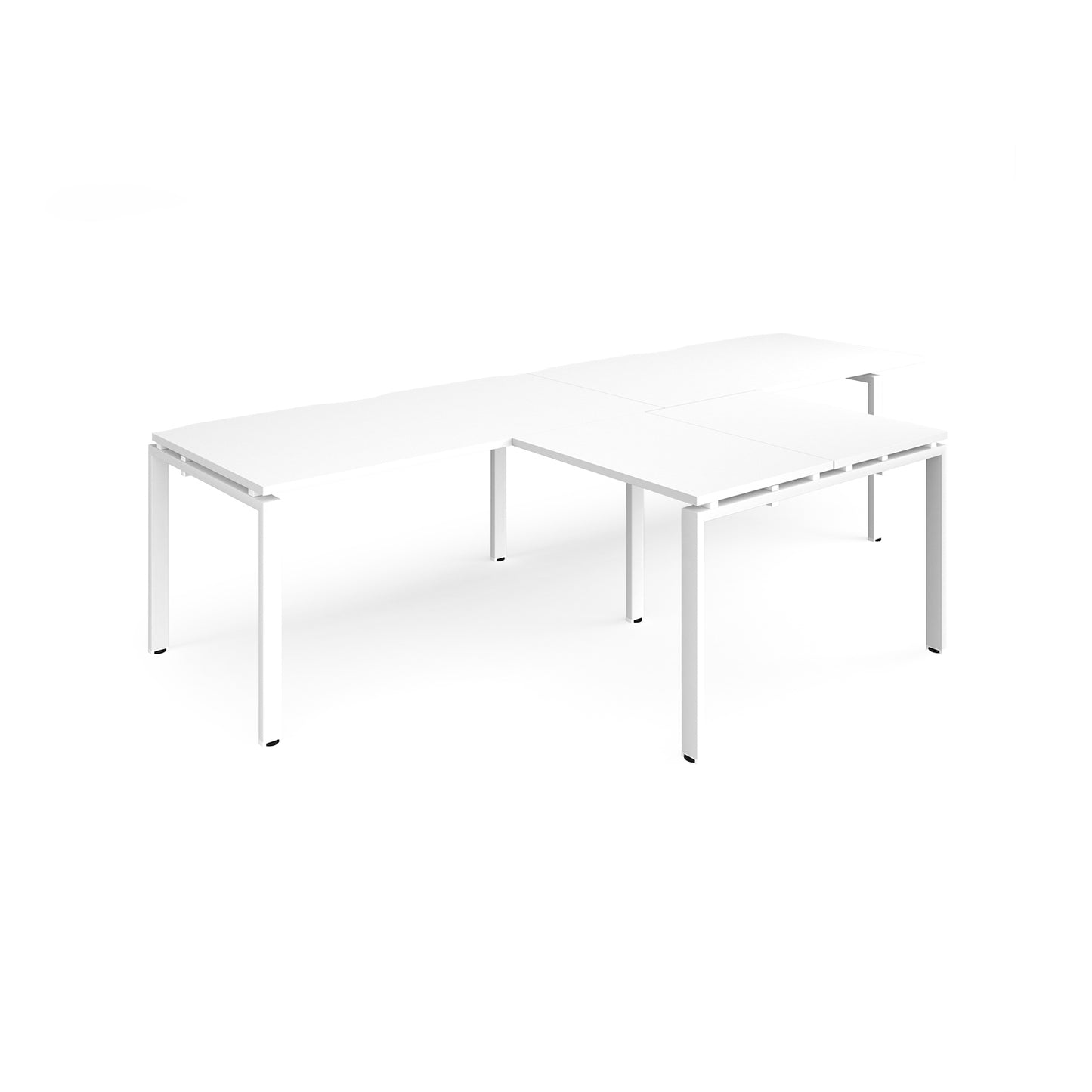 Adapt double desk with returns - ER3288-WH-WH