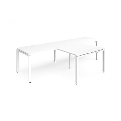 Adapt double desk with returns - ER3288-WH-WH